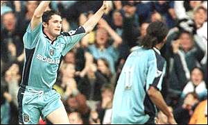 Robbie Keane in action for Coventry against Watford. (Not pictured, me watching this game as a kid)