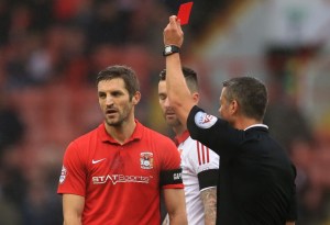 Sam Ricketts' sending-off capped off a frustrating Sunday lunchtime clash with Sheffield United as the Sky Blues stalled in December.